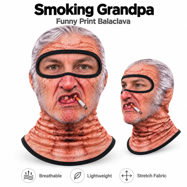 Masque de ski 3D GRIMZO – Le Papy Fumeur